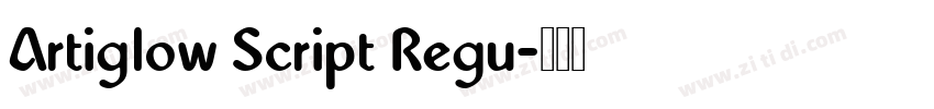Artiglow Script Regu字体转换